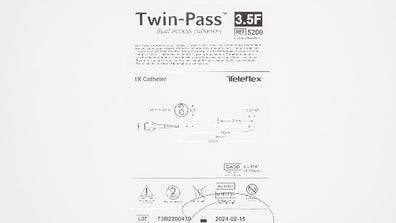 Teleflex 5200 Twin-Pass Dual Access Caths. 3.5F x 135cm (x)